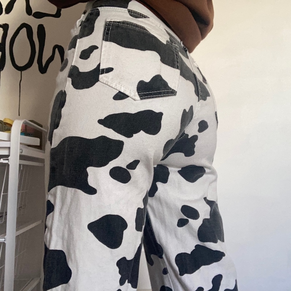 xxs cow print pants